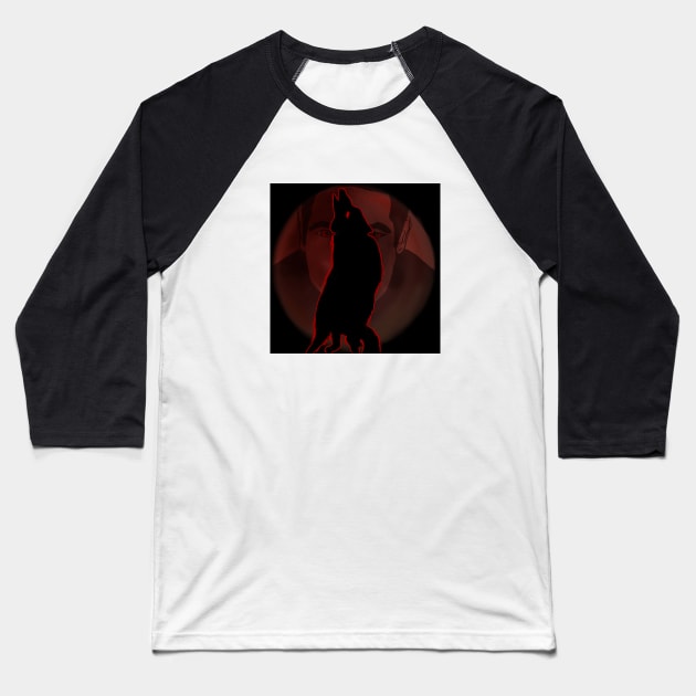 Dracula Blood Moon Wolf (Claes Bang) Baseball T-Shirt by Catrina1903